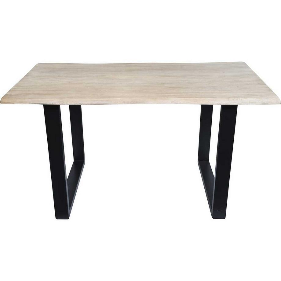 mutoni Tavolo da pranzo in legno massiccio acacia acciaio 160x85  