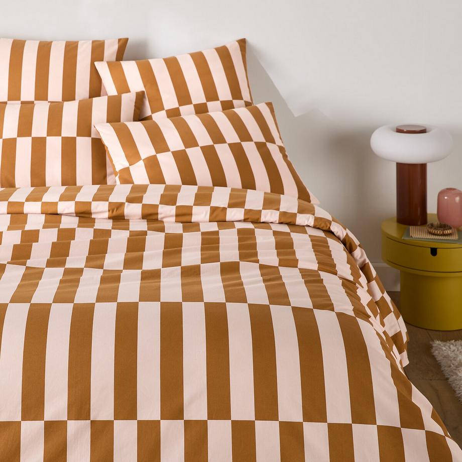 La Redoute Intérieurs Duvetbezug TABAKA CARAMEL aus 50% recycelter Baumwolle  