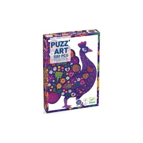 Djeco  Puzzle Puzz'Art Pfau (500Teile) 