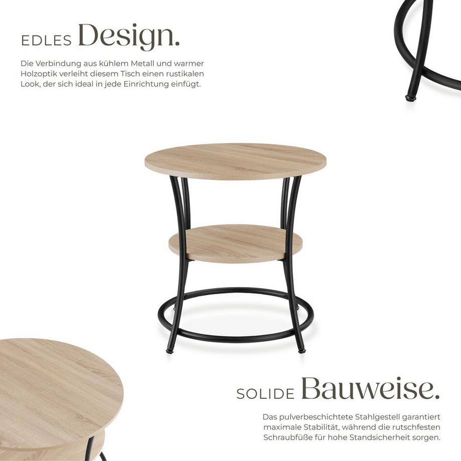 Tectake Table d'appoint SAINT LOUIS style industriel  