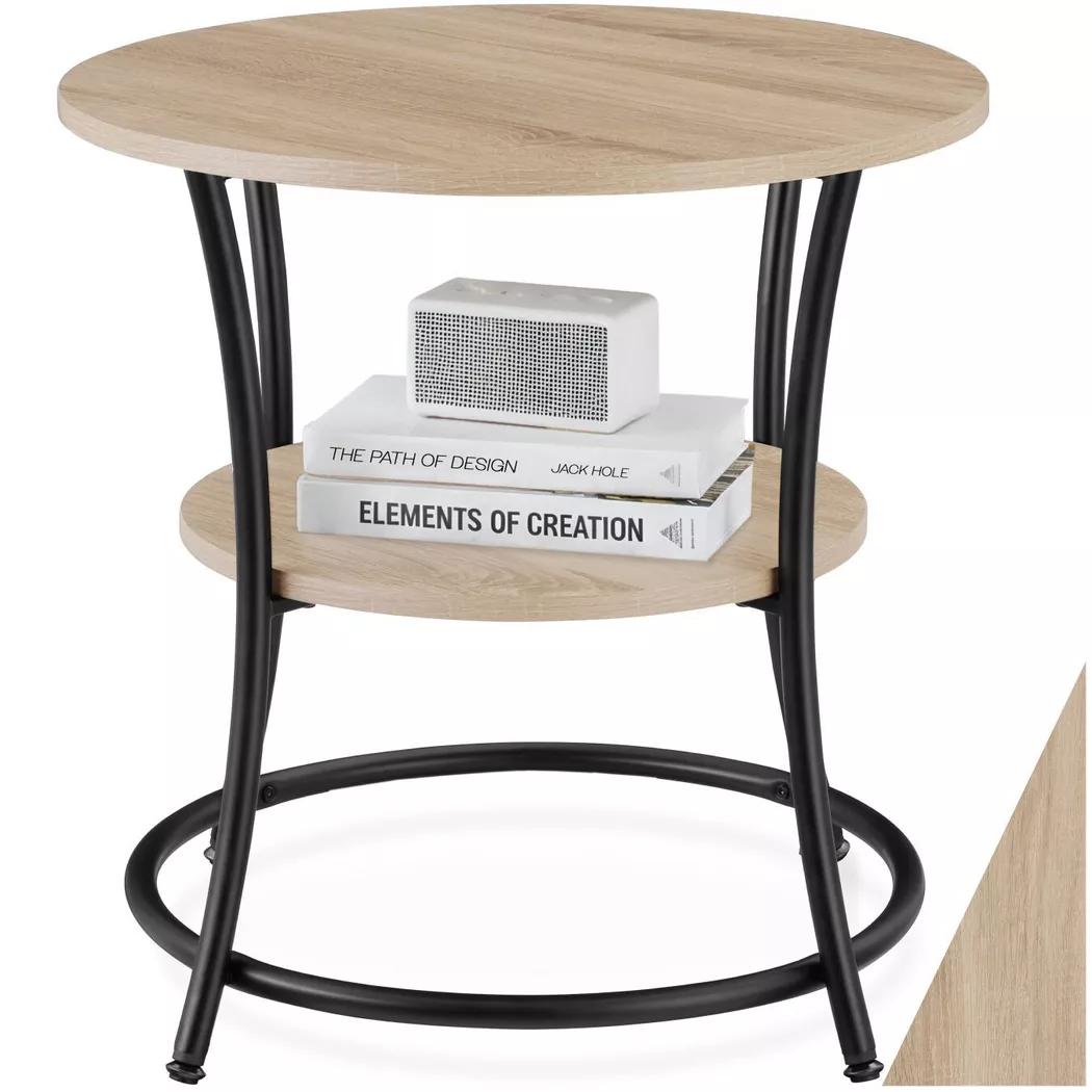 tectake Bedside Table Saint Louis in Light Oak