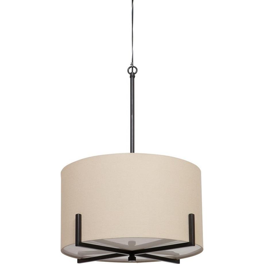 Suspension Holly noir naturel 53x53