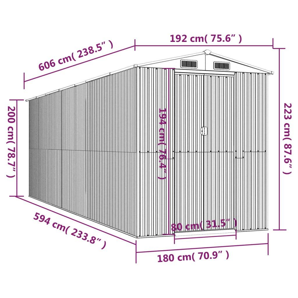 VidaXL Abri de jardin acier  