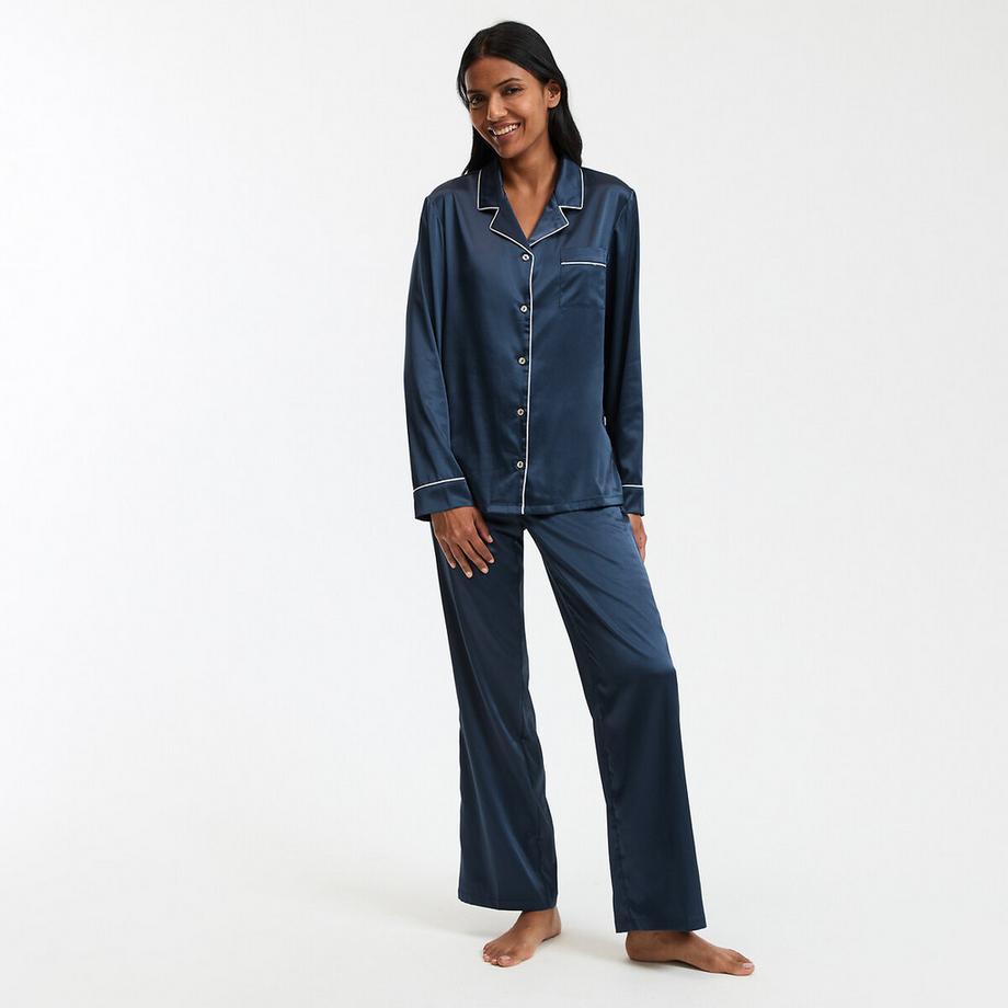 La Redoute Collections Satin Pyjama Manches Longues  