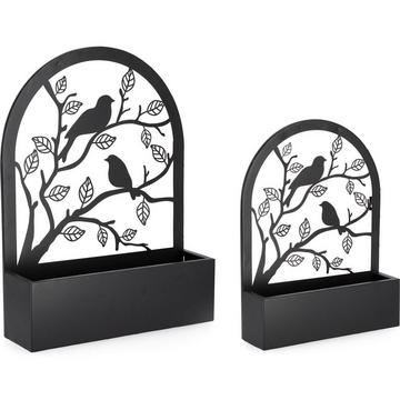 Jardinière Rosalinda noire (lot de 2)