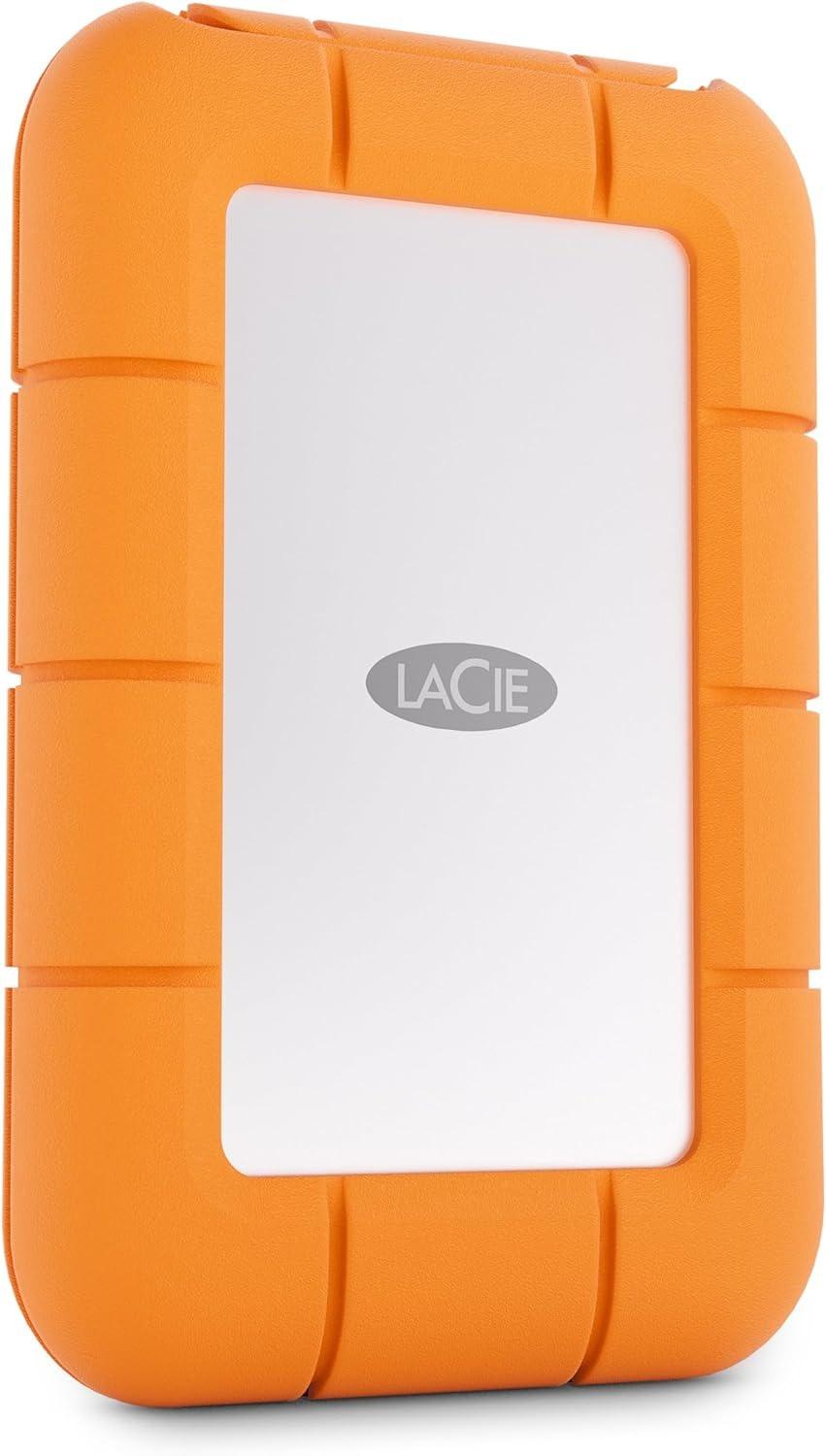 LACIE  STMF500400 Externes Solid State Drive 500 GB Grau, Orange 