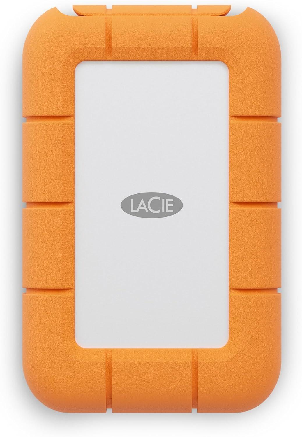 LACIE  STMF500400 Externes Solid State Drive 500 GB Grau, Orange 