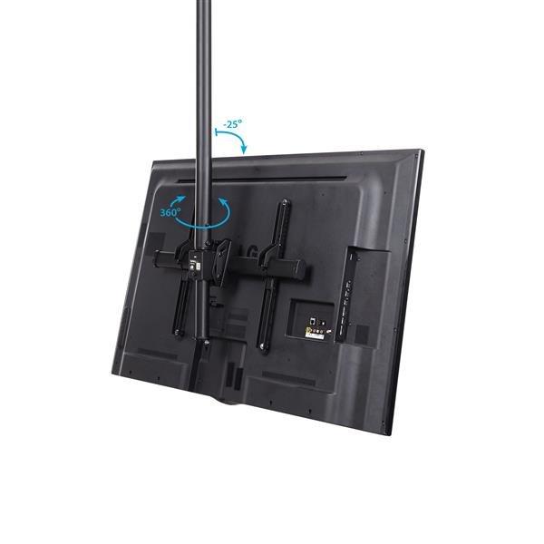 STARTECH.COM  StarTech.com Supporto a soffitto per TV - Staffa per TV con asta telescopica regolabile - Inclinabile / girevole - Staffa VESA universale per schermo singolo da 32" a 75" 