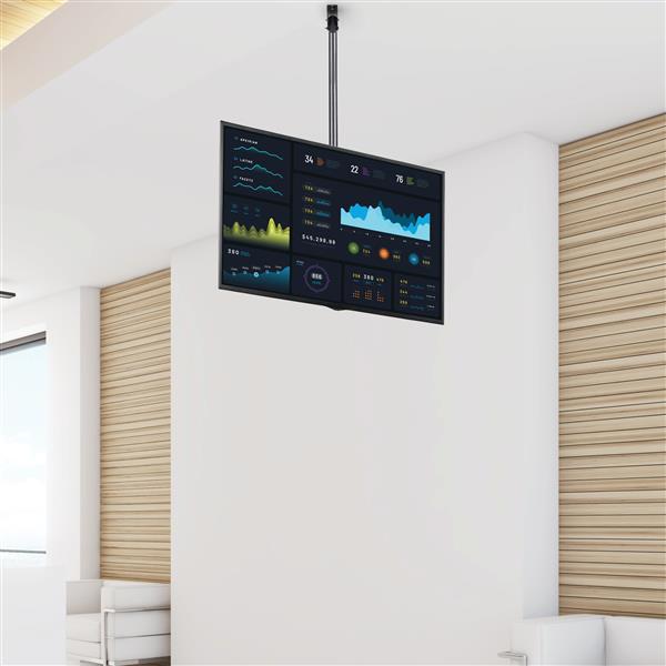 STARTECH.COM  StarTech.com Supporto a soffitto per TV - Staffa per TV con asta telescopica regolabile - Inclinabile / girevole - Staffa VESA universale per schermo singolo da 32" a 75" 