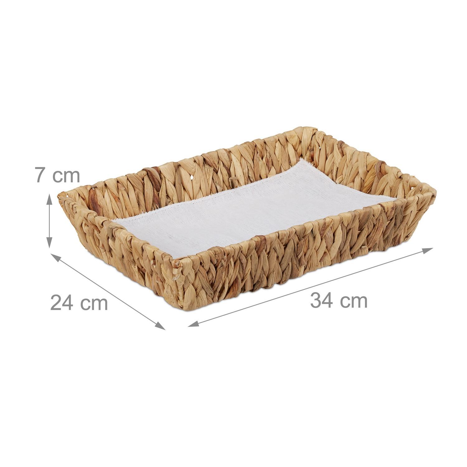 Northix 2er-Set Obstschalen aus Wasserhyazinthe  