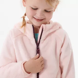 QUECHUA  Veste polaire chaude de randonnée - MH500 rose - enfant 