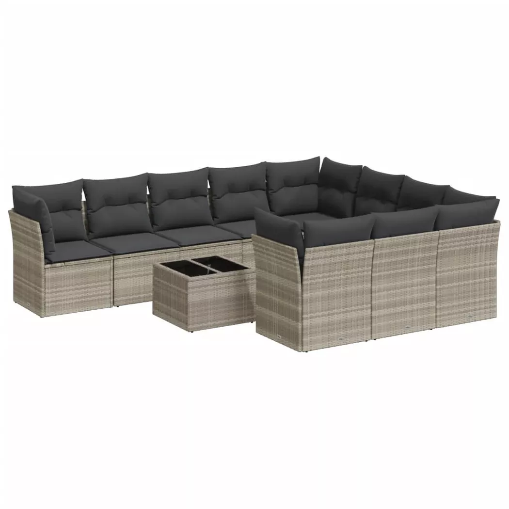 VidaXL - Garten sofagarnitur poly-rattan, One Size, Grau
