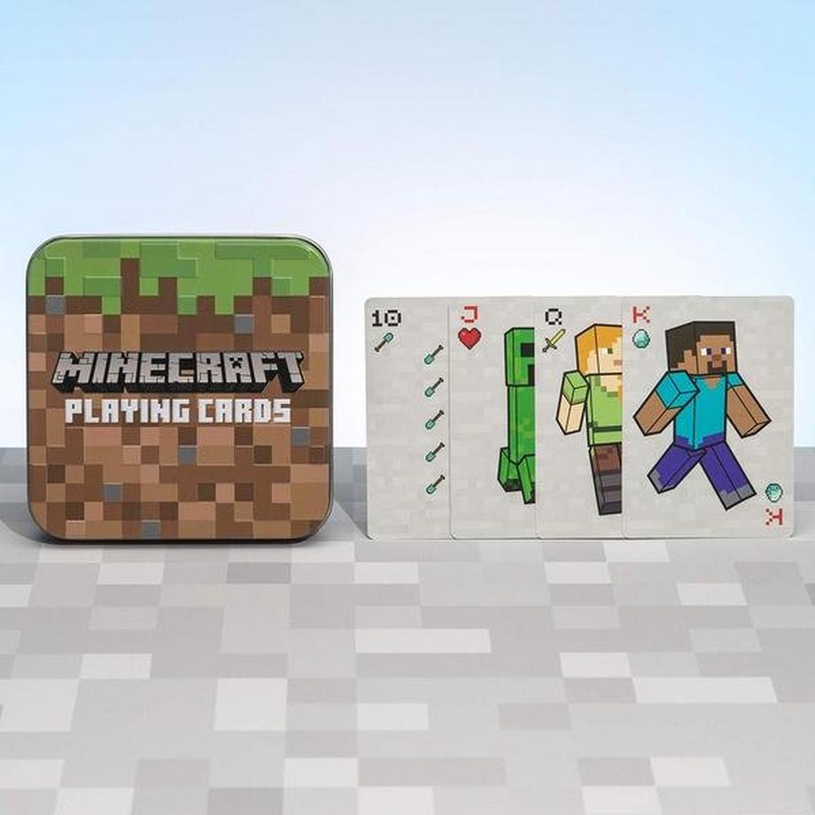 MINECRAFT  Minecraft - Spielkarten mit Metallgehäuse 