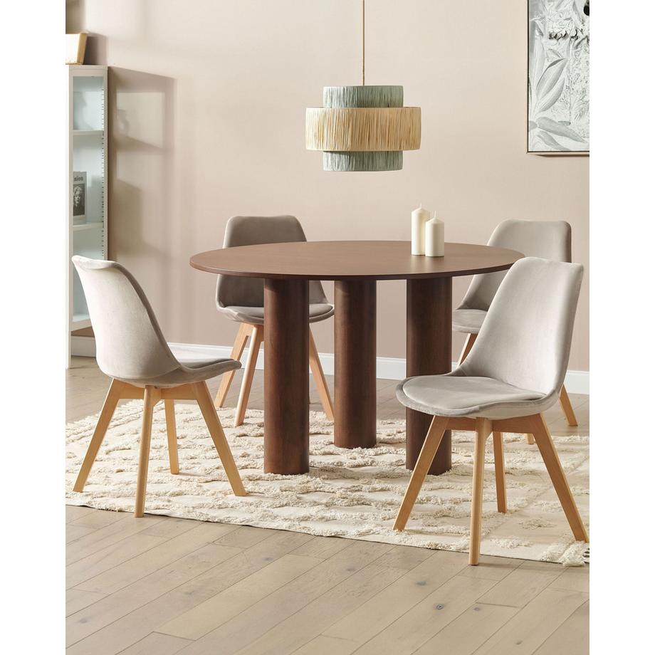 Beliani Lot de 2 chaises de salle à manger en Velours Moderne DAKOTA II  