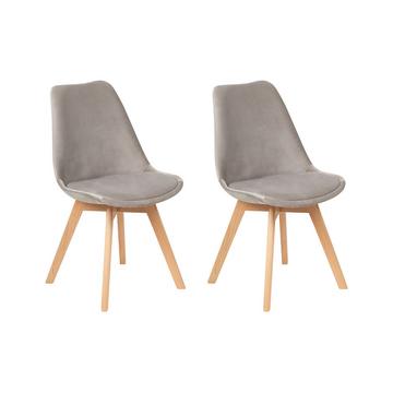 Lot de 2 chaises de salle à manger en Velours Moderne DAKOTA II