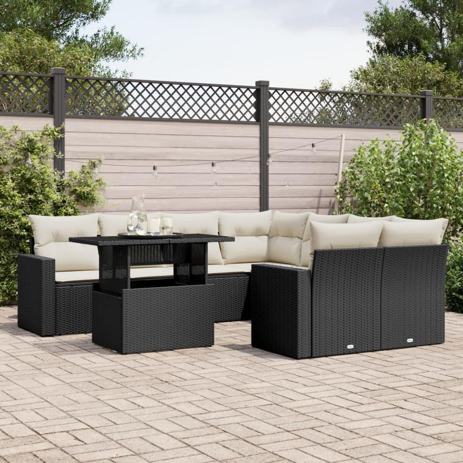 VidaXL Ensemble de canapés de jardin rotin synthétique  