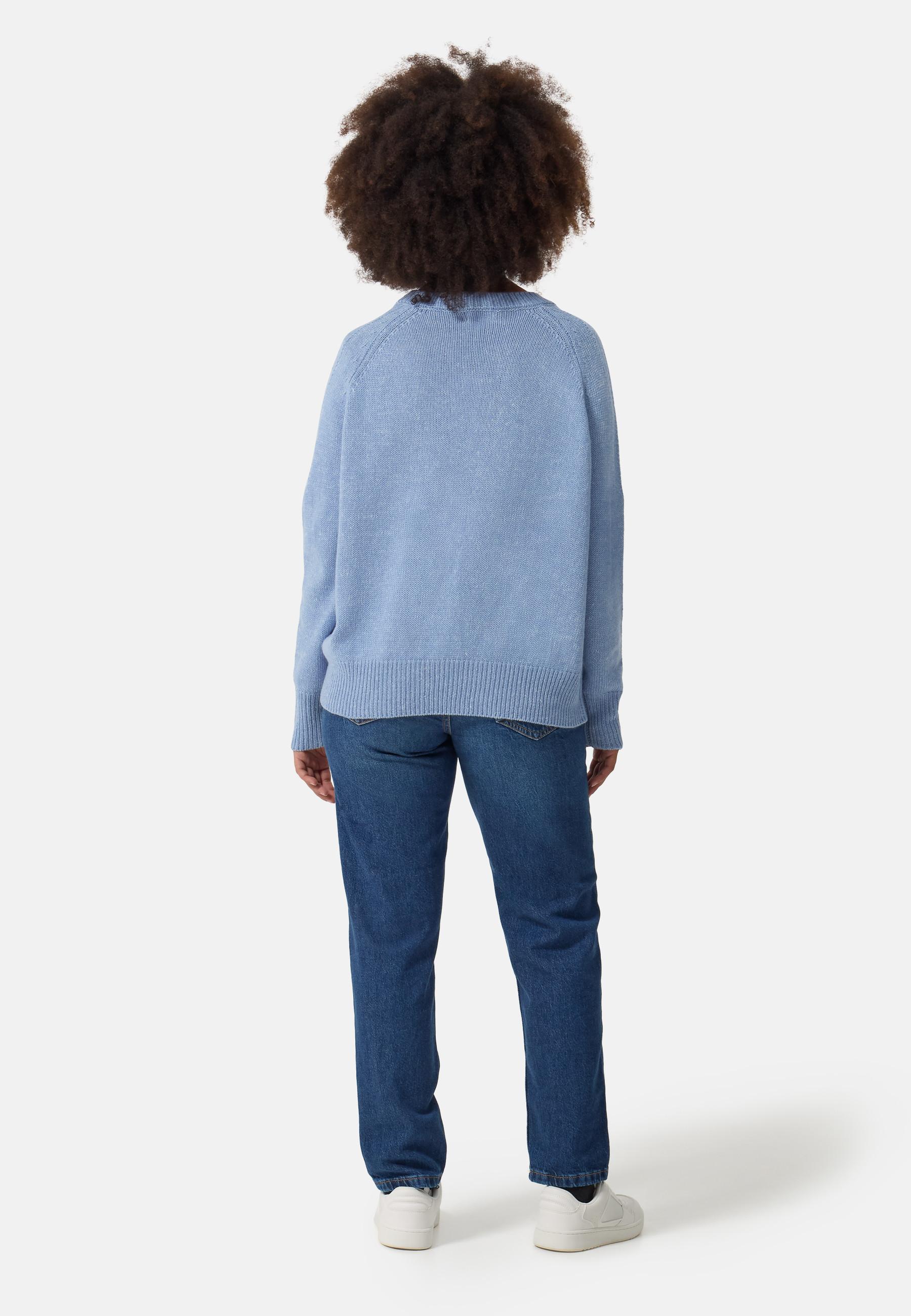 CASH-MERE.CH  Seide Kaschmir Oversize Style Rundhals Pullover 