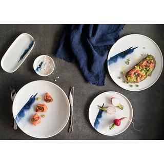 Bonna  Assiette à desserts - Blue Wave -  Porcelaine - lot de 6 