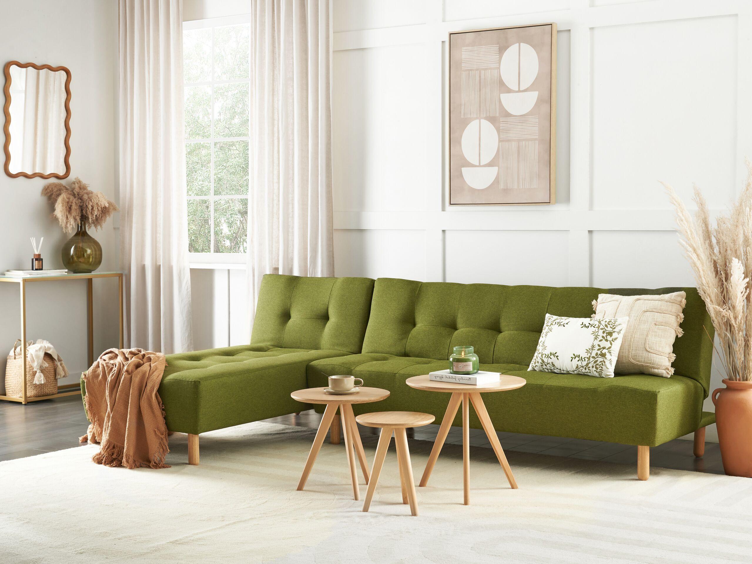 Beliani Rechtsseitiges Ecksofa aus Polyester Modern ALSTEN  