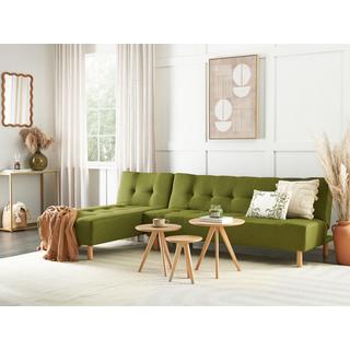 Beliani Rechtsseitiges Ecksofa aus Polyester Modern ALSTEN  