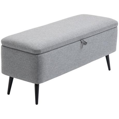 Northio Banc, peut supporter jusqu'à 150 kg, banquette rembourrée avec espace de rangement, banquette de lit avec pieds en acier pour salon, couloir, chambre, 101x38,5x44,5cm  
