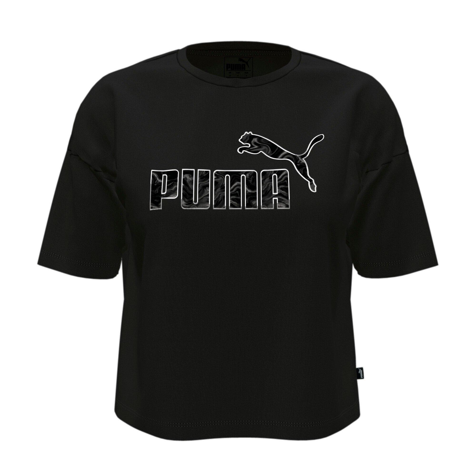 PUMA  T-Shirt Frau  ESS+ marbleized Cropped Relaxed 