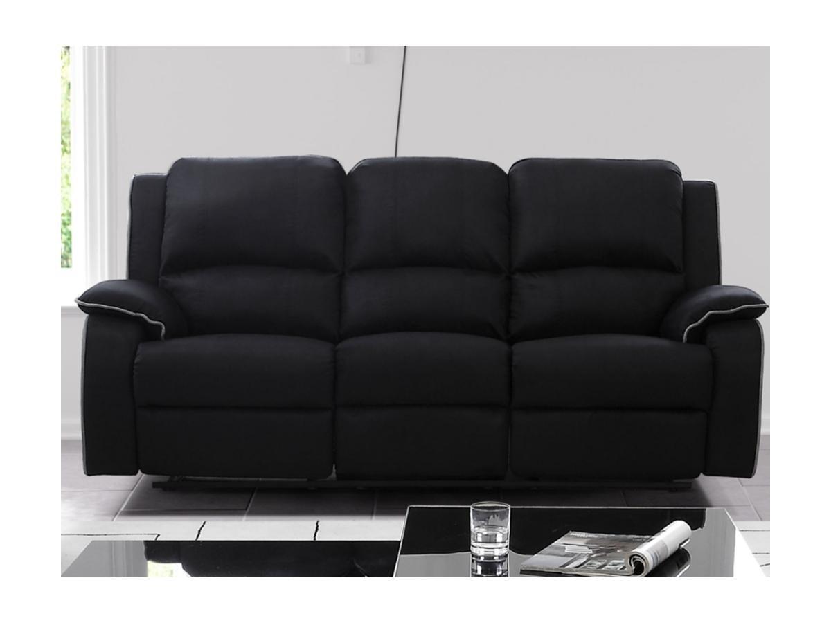 Vente-unique Couchgarnitur Relax Microfaser 3+1 HERNANI  