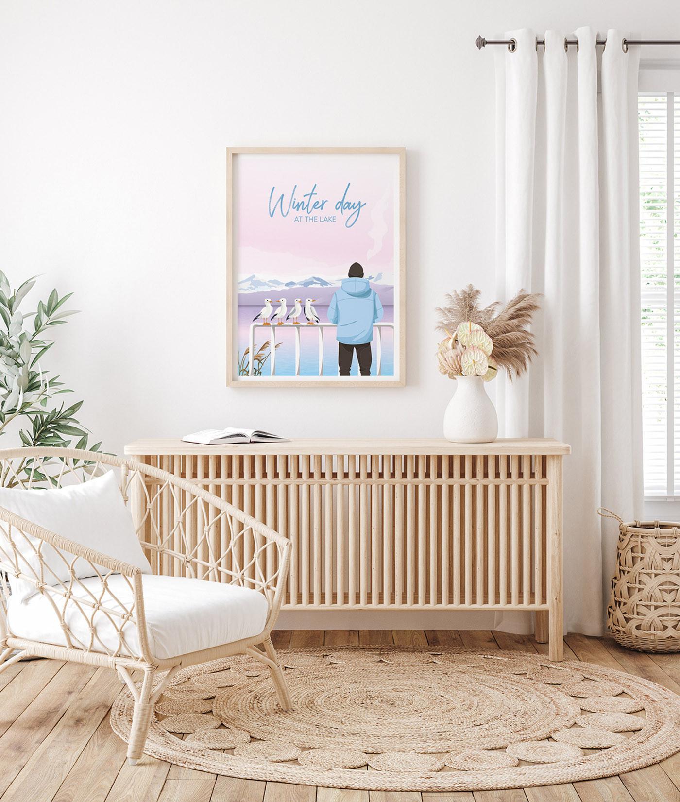 La-Jonx Hiver au lac - Poster  