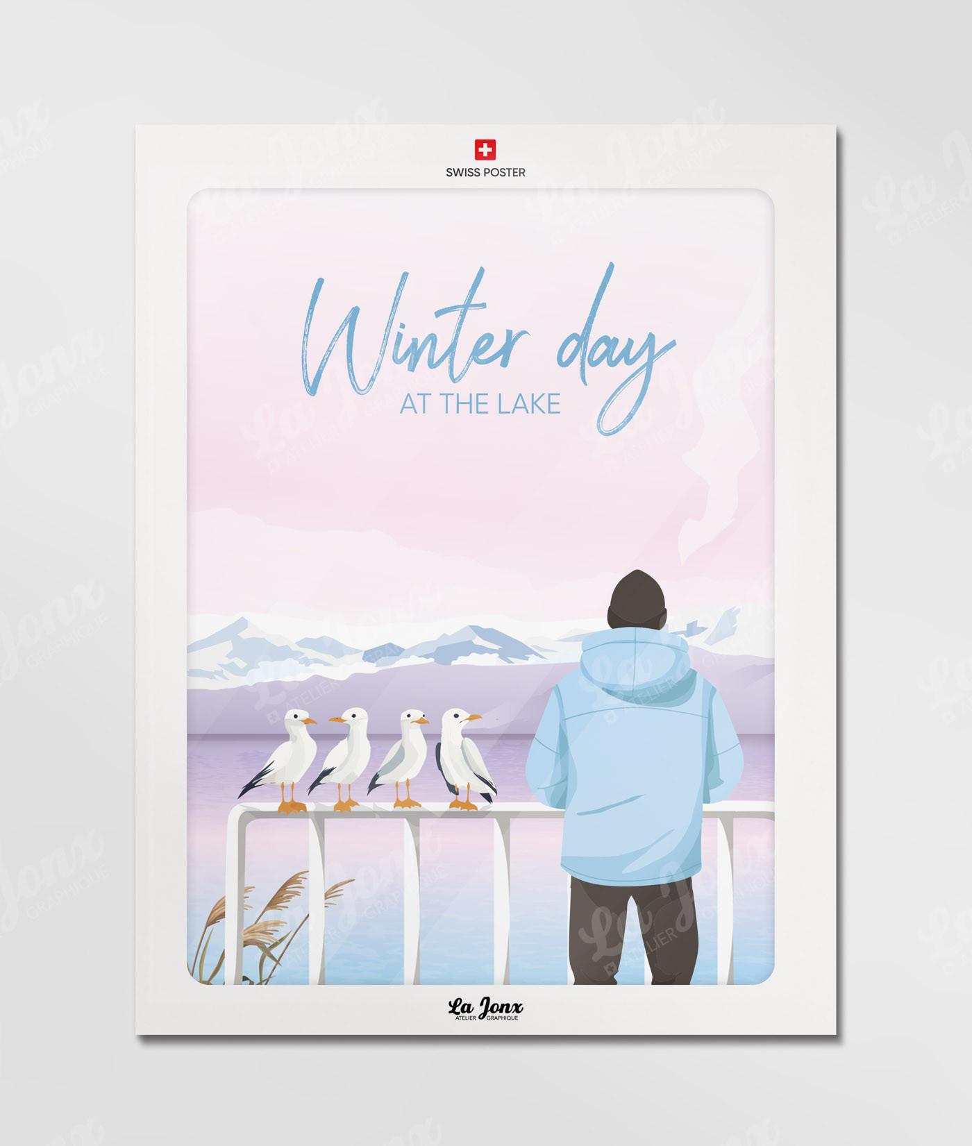 La-Jonx Hiver au lac - Poster  