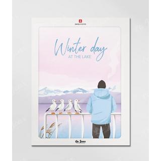 La-Jonx Hiver au lac - Poster  