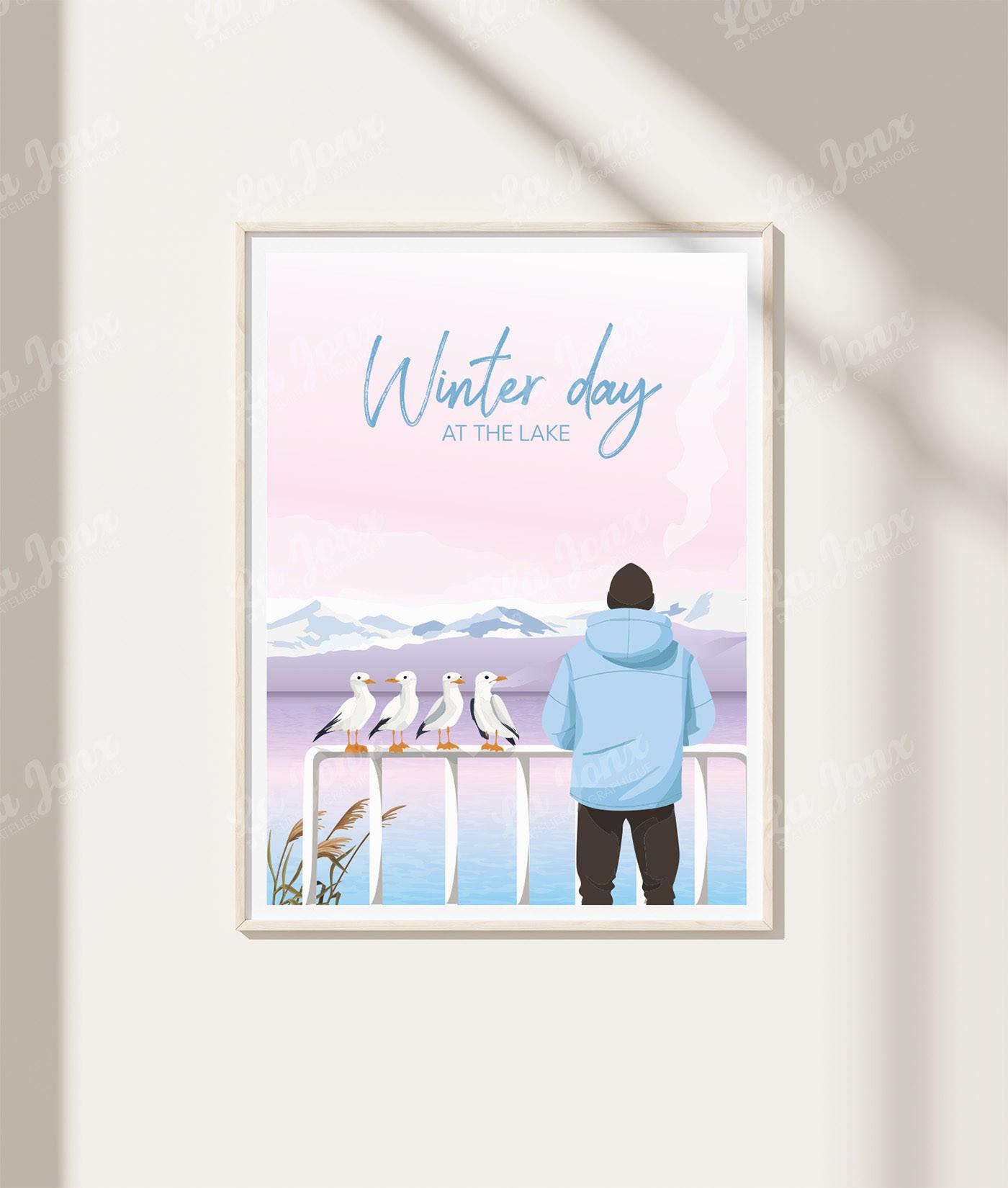 La-Jonx Hiver au lac - Poster  