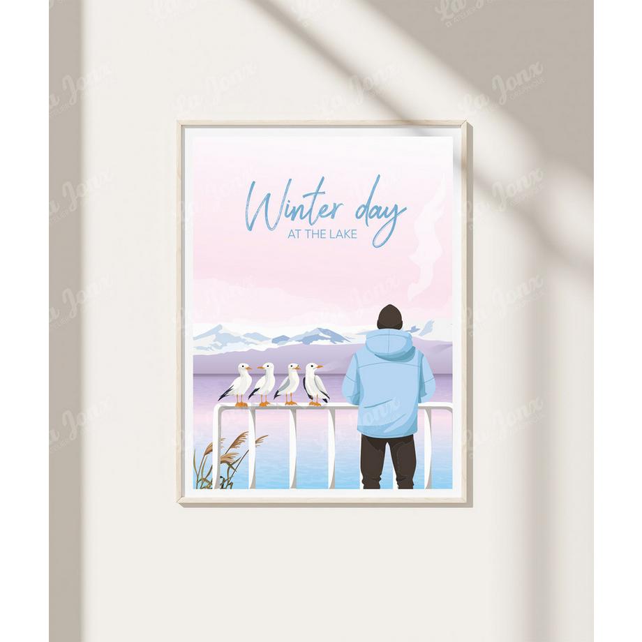 La-Jonx Affiche de Hiver au lac  