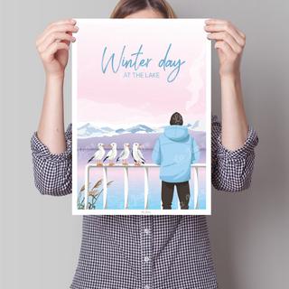 La-Jonx Hiver au lac - Poster  