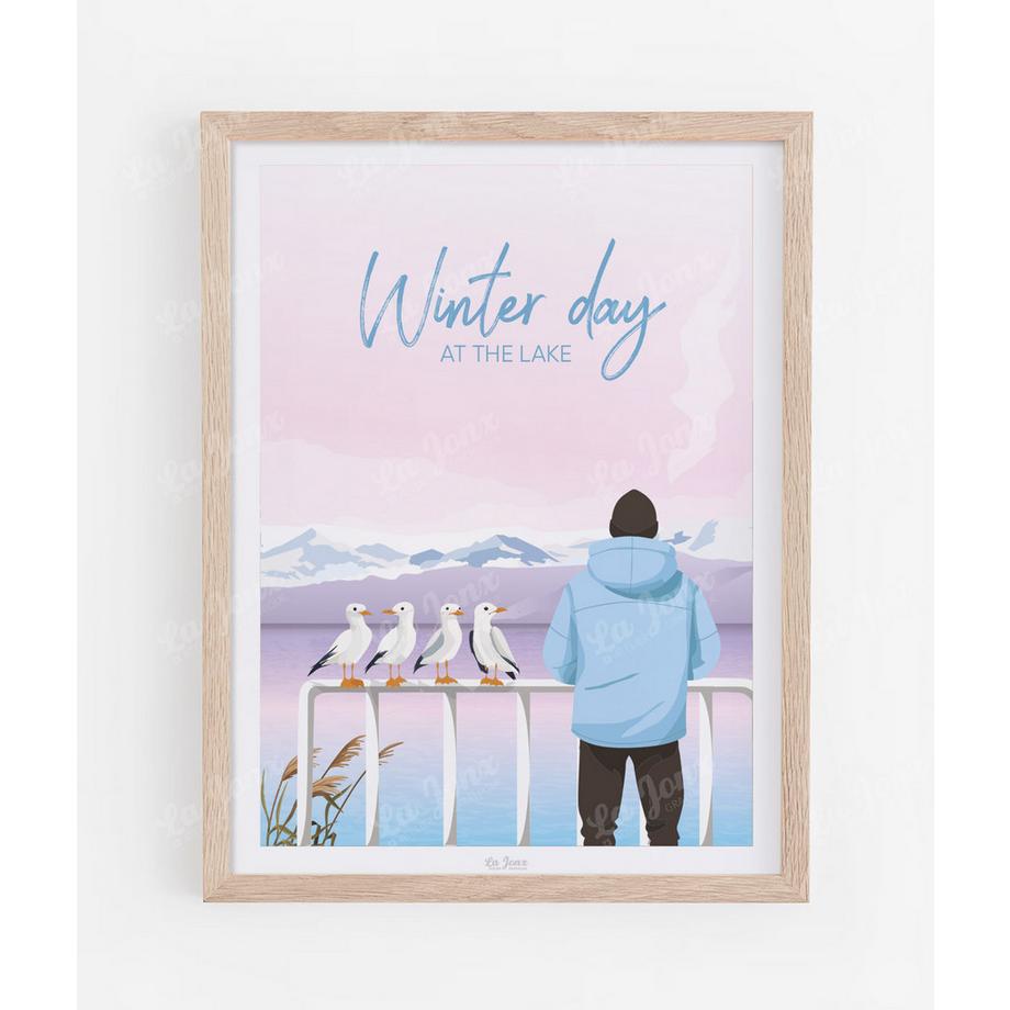Hiver au lac - Poster