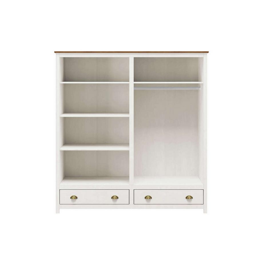 mutoni Armoire Espira pin blanc 176x185  