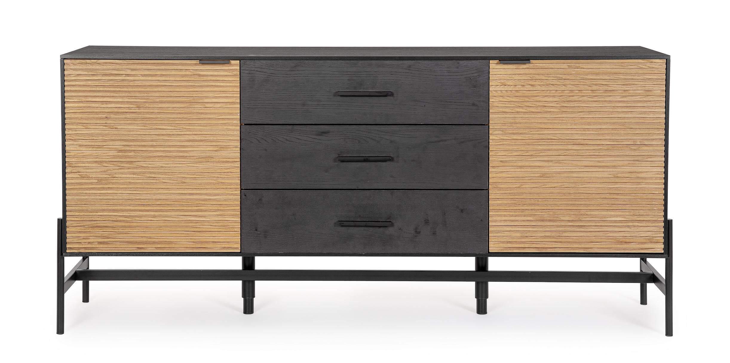 mutoni Credenza Allycia nera naturale 164x40  