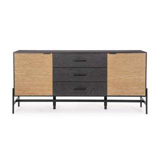 mutoni Credenza Allycia nera naturale 164x40  