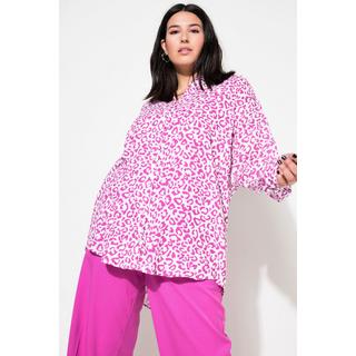 Studio Untold  Blusa dal taglio oversize in mussola con colorato design leopardato 