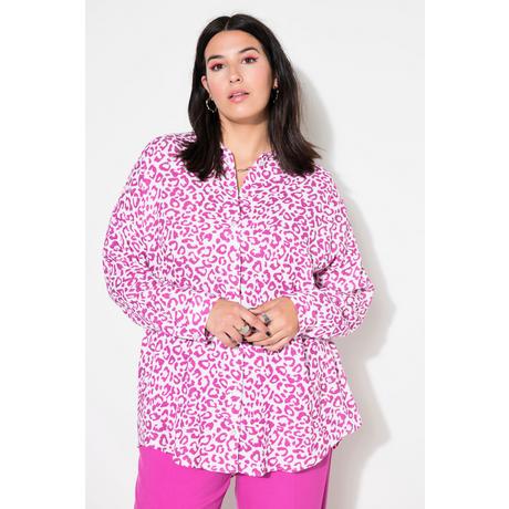 Studio Untold  Blusa dal taglio oversize in mussola con colorato design leopardato 