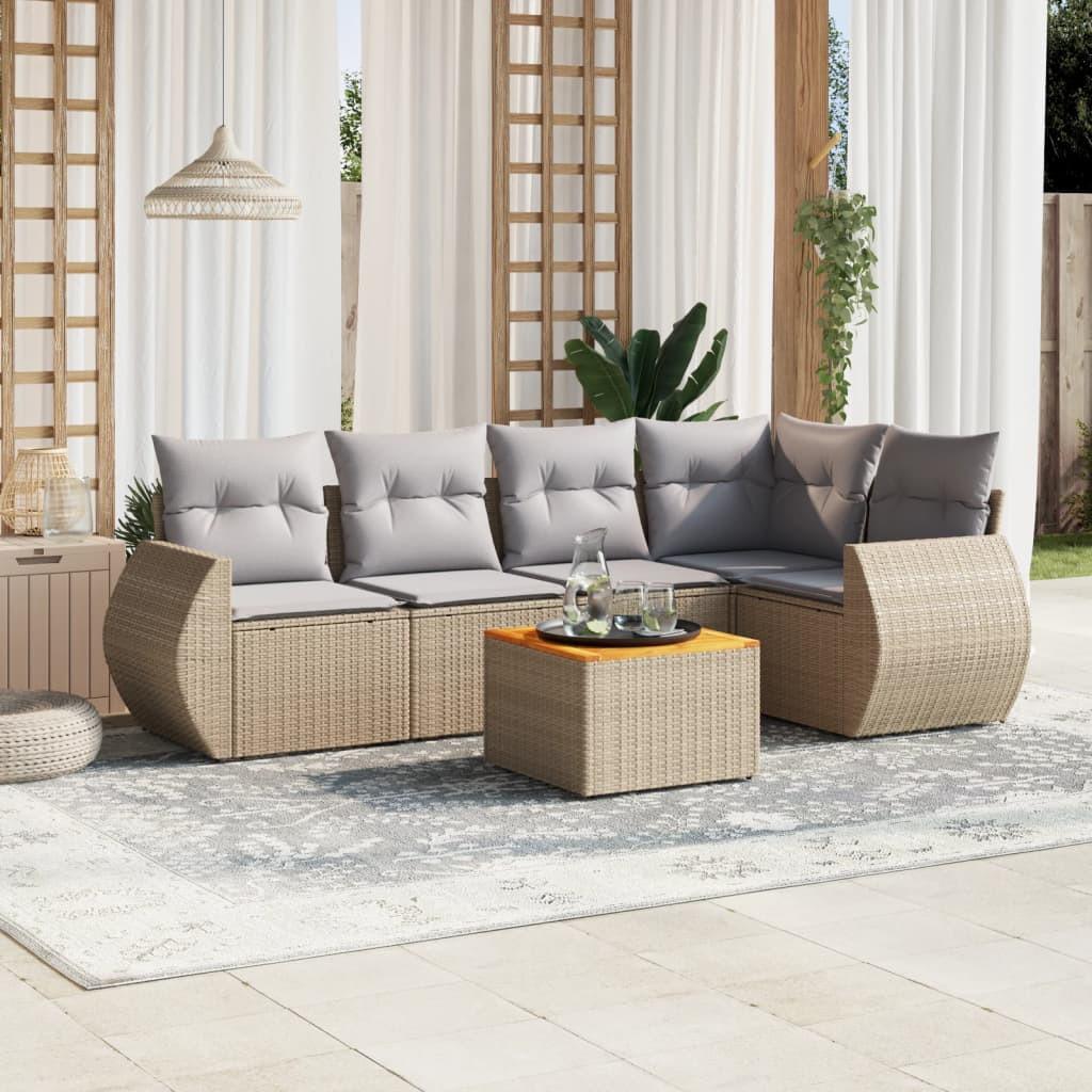 VidaXL Ensemble de canapés de jardin rotin synthétique  