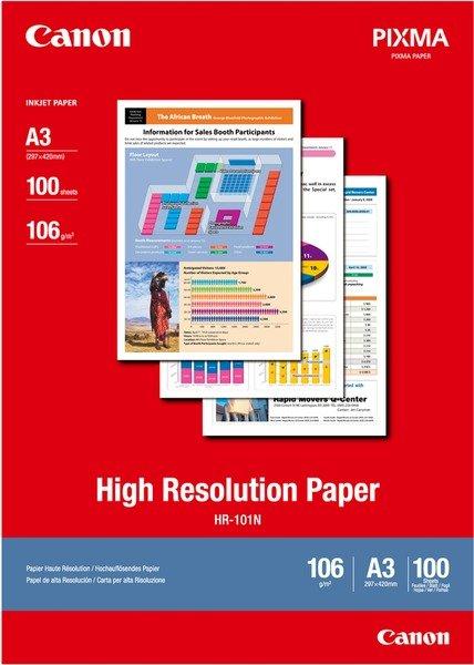 Canon CANON Papier High Resolution A3 HR101NA3 InkJet 110g 100 Blatt  