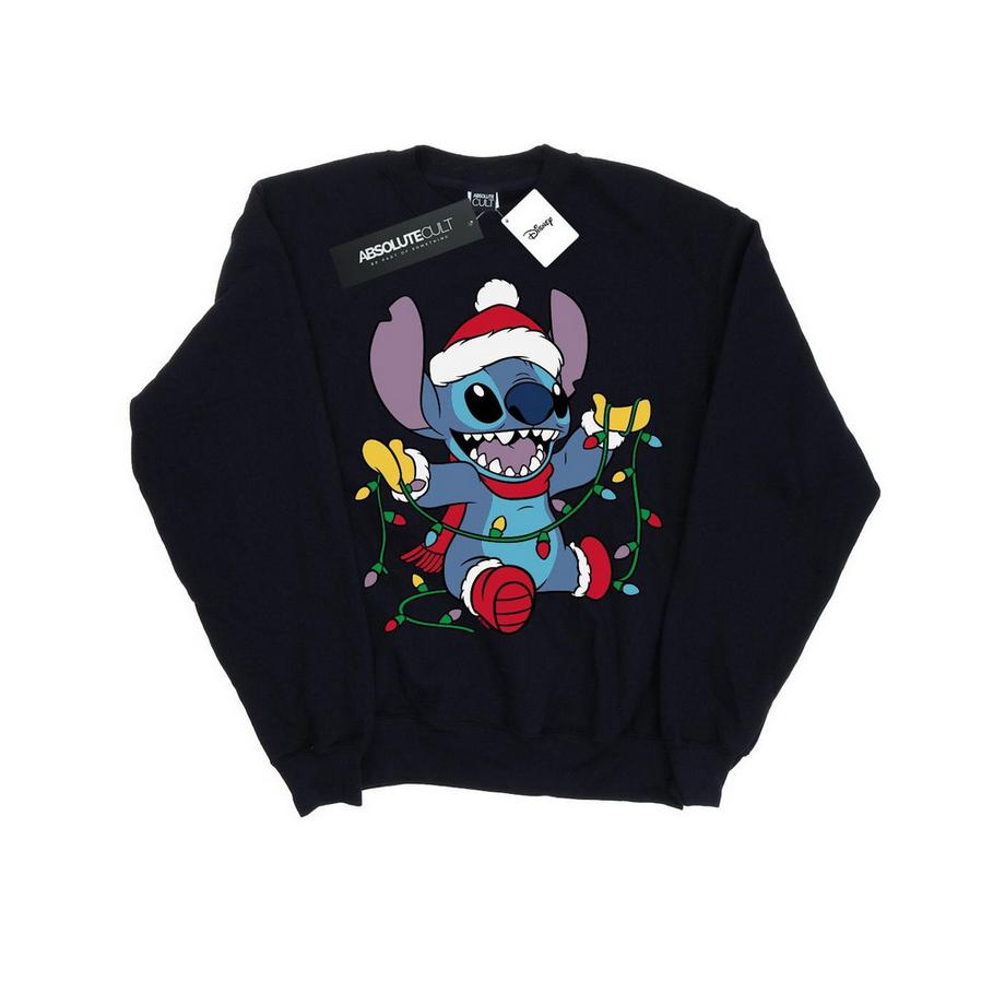 Disney Stitch Christmas Lights Regular Fit Felpa  