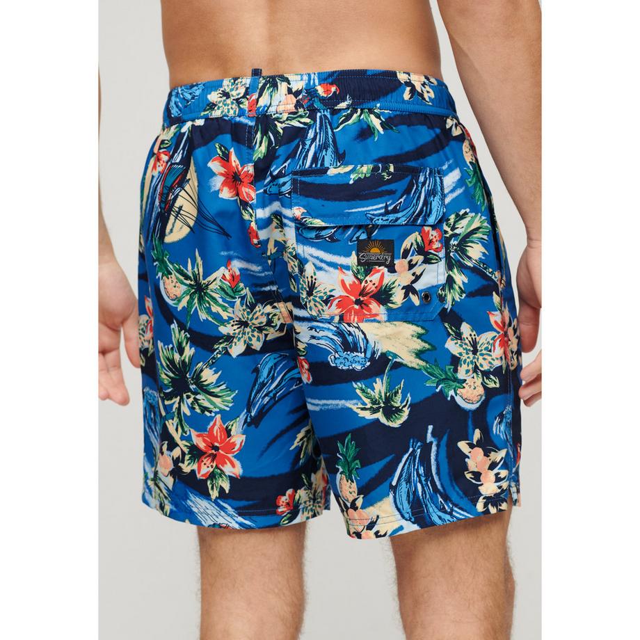 Superdry Badeshorts mit Hawaii-Print  