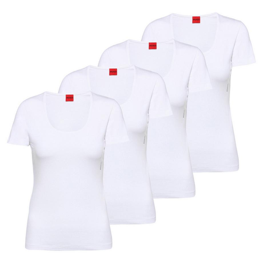 HUGO  T-Shirt  4er Pack Figurbetont-T-Shirt RN 