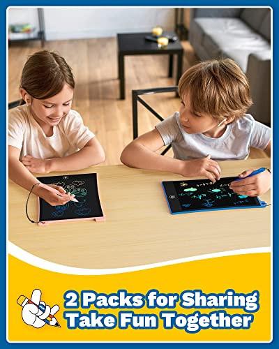 Activity-board  2 Stück LCD-Schreibtafel Kinder Zeichenbrett Bildschirm umweltfreundliche bunte Zeichenbrett magische Tafel mit Lanyard, pädagogisches Spielzeug 