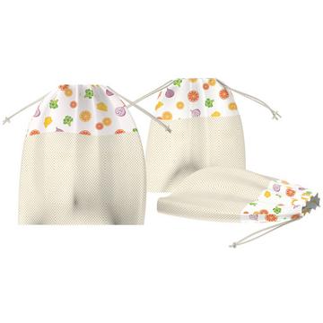 2er Set Früchte- und Gemüsenetz Obst u. Gemüse, M und L