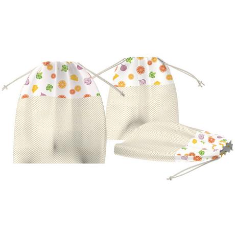 Nuts Innovations 2er Set Früchte- und Gemüsenetz Obst u. Gemüse, M und L  