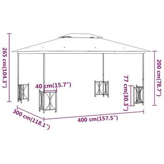 VidaXL gazebo Tessuto  