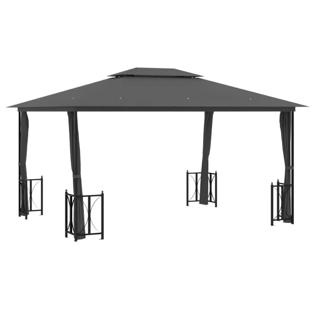 VidaXL - Pavillon gewebe, One Size, Grau
