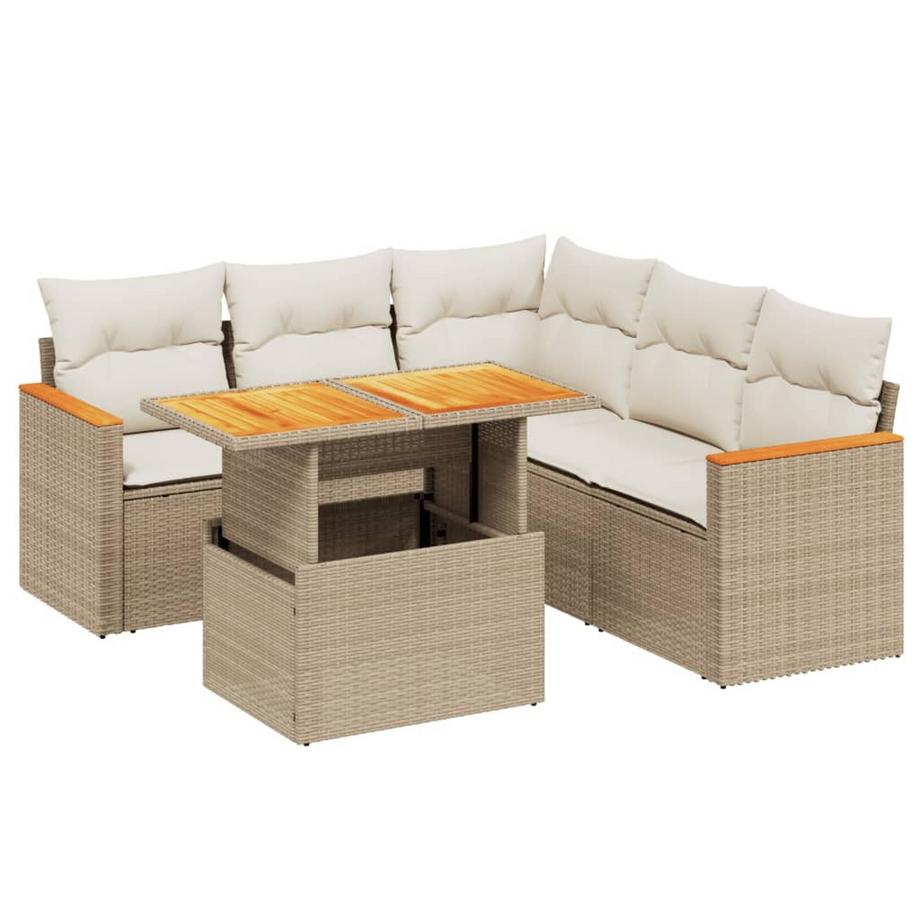 set divano da giardino Polirattan